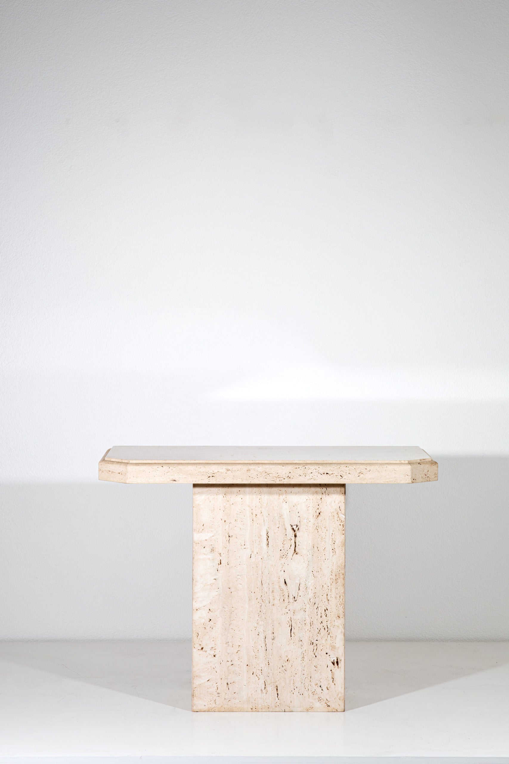 1970s Travertine Hall Table