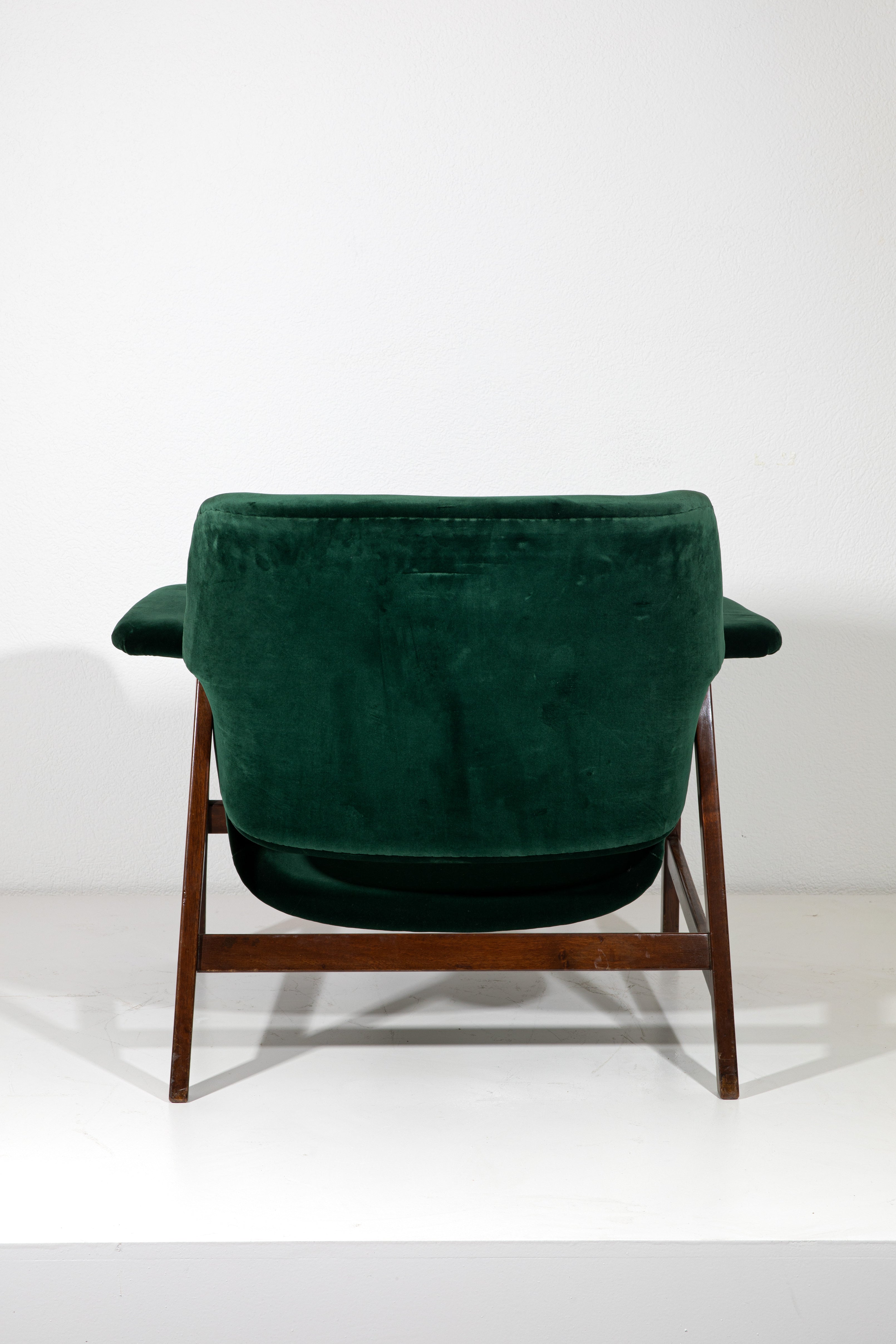 Gianfranco Frattini Velvet Armchair for Cassina