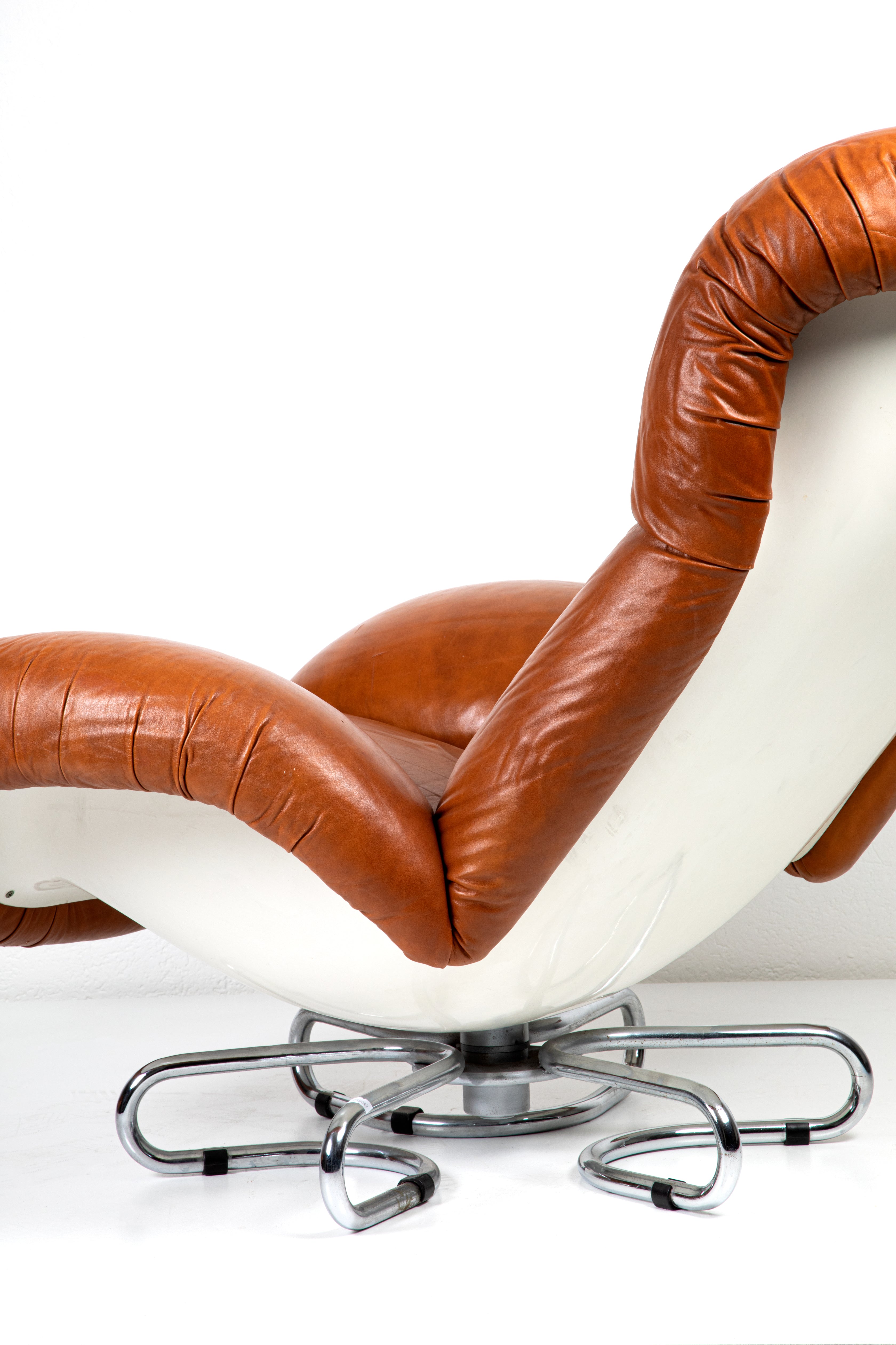 Pair of Leather Armchairs by Bruno Gecchelin for Busnelli, 1961