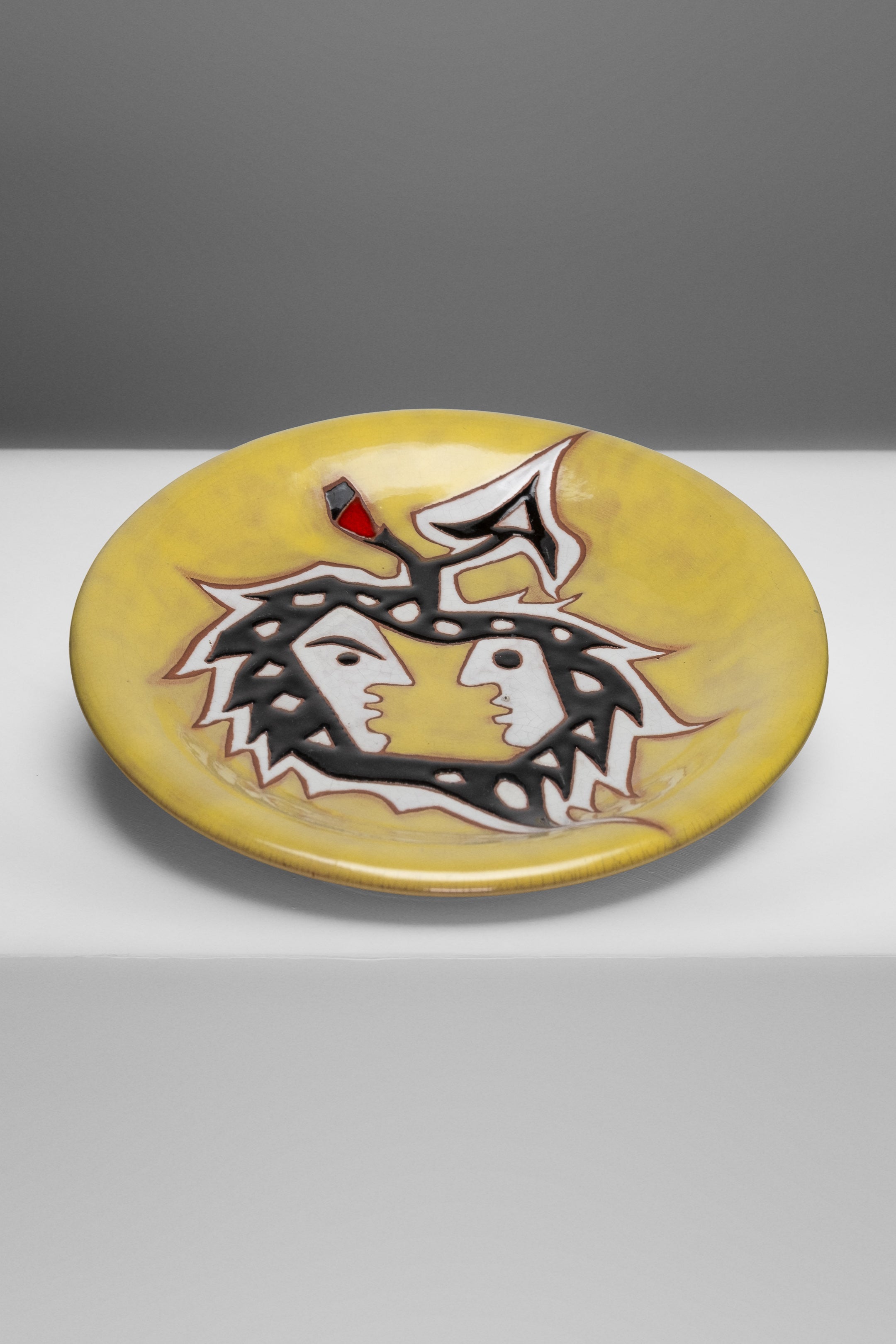Yellow Glazed Decorative Plates