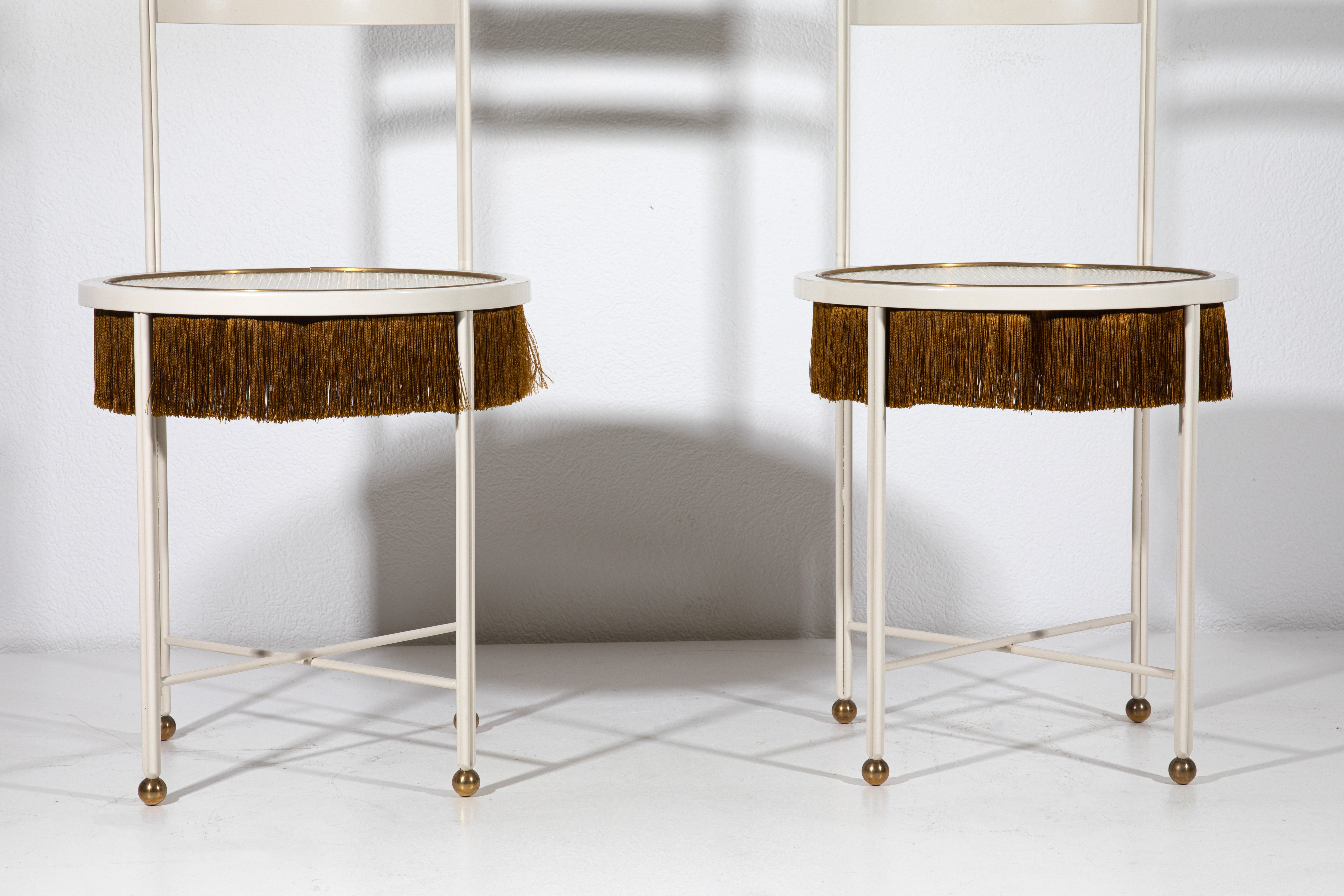 Dimoremilano Ischia Fringed Chairs (white pair)