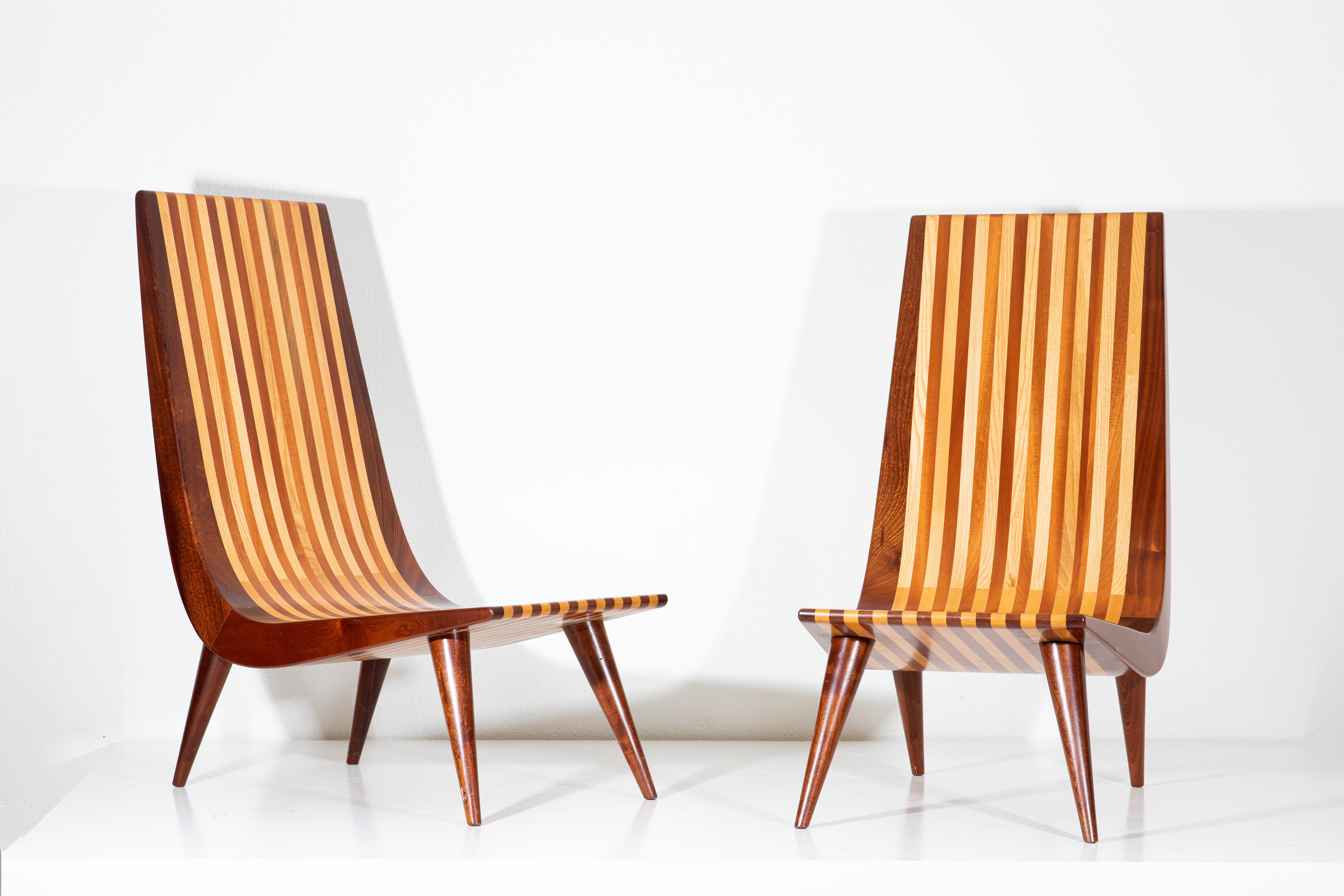 Brazilian Marquetry Armchairs