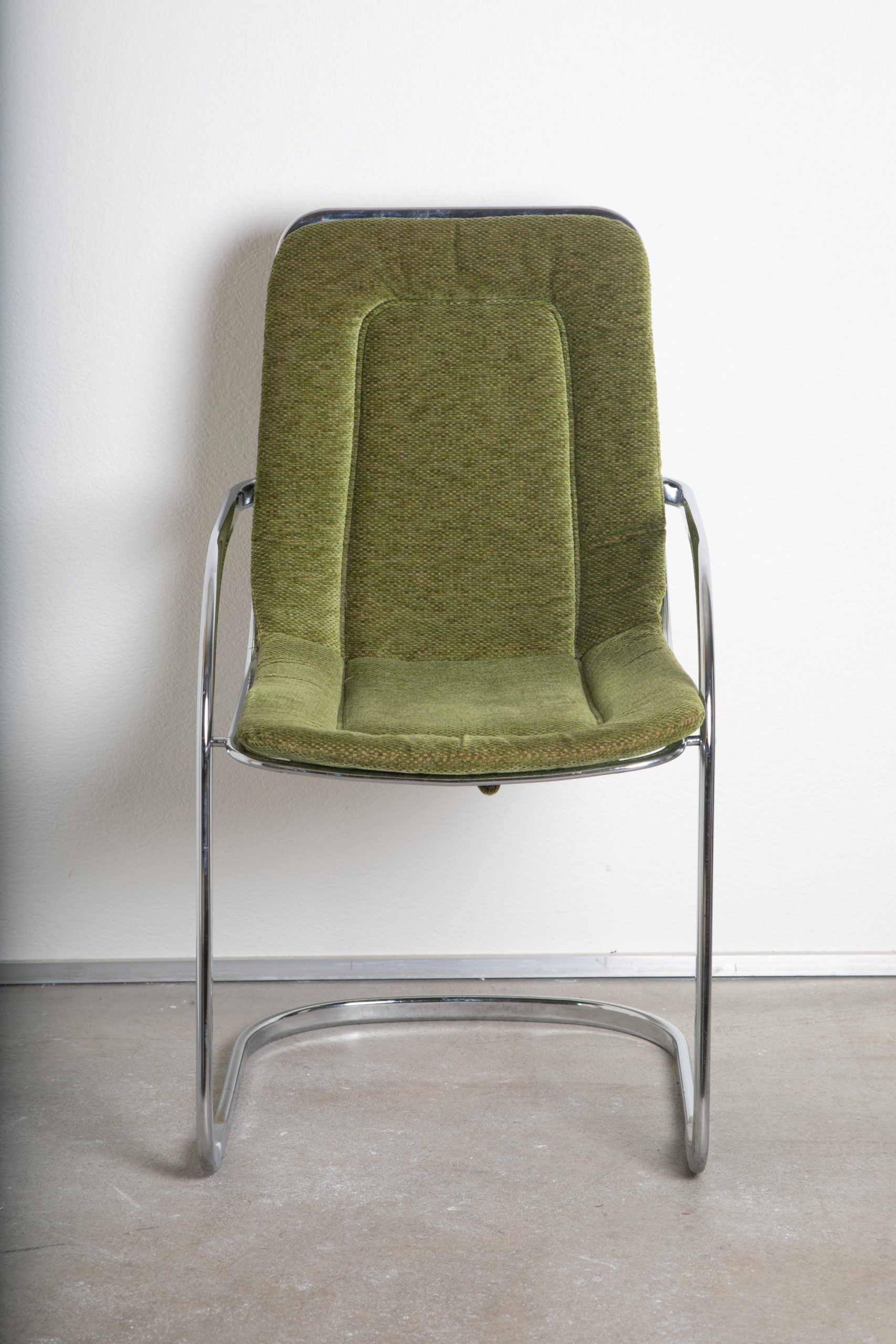 1970s Green Chairs Quartet Attributed to Willy Rizzo