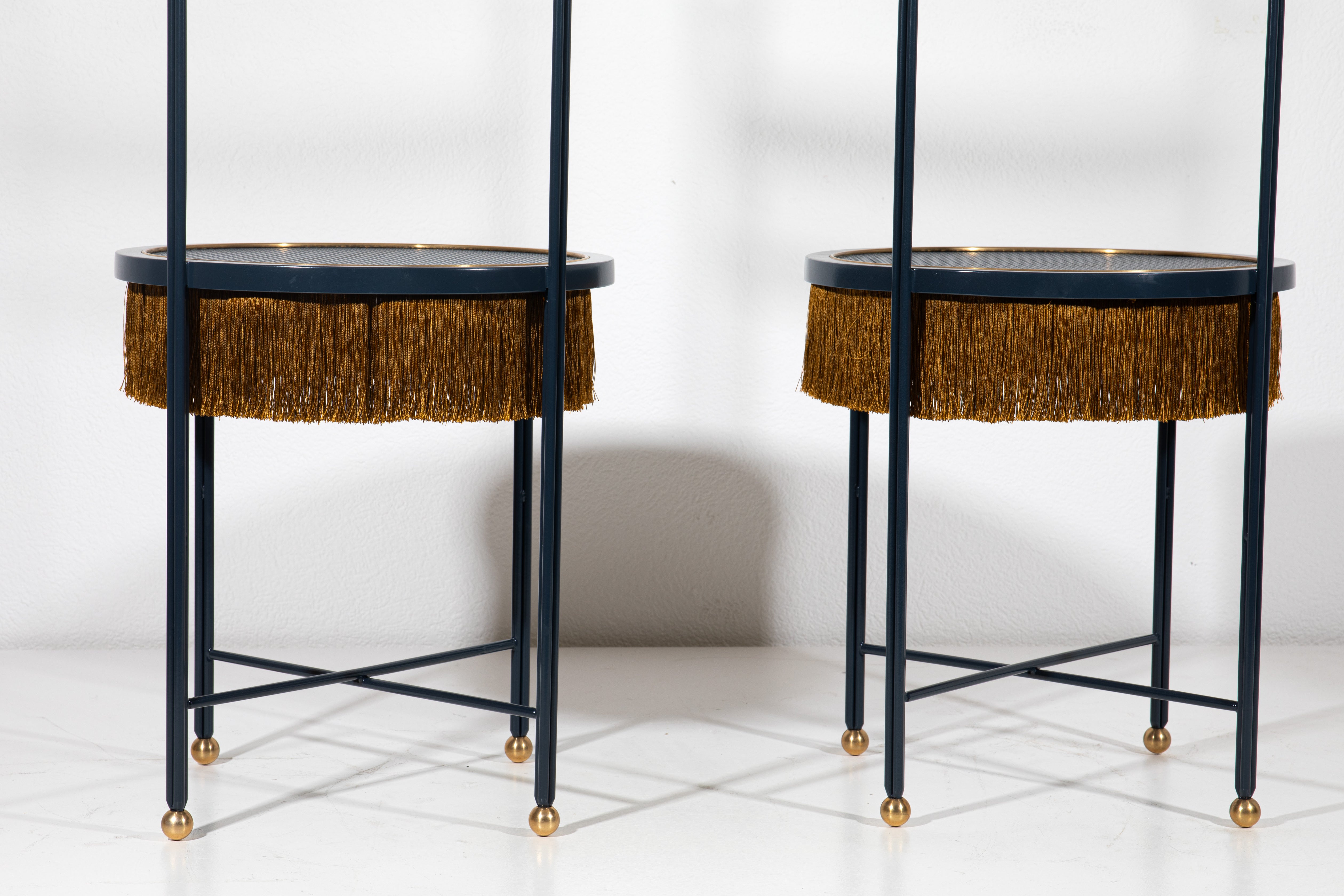 Dimoremilano Ischia Fringed Chairs (blue pair)
