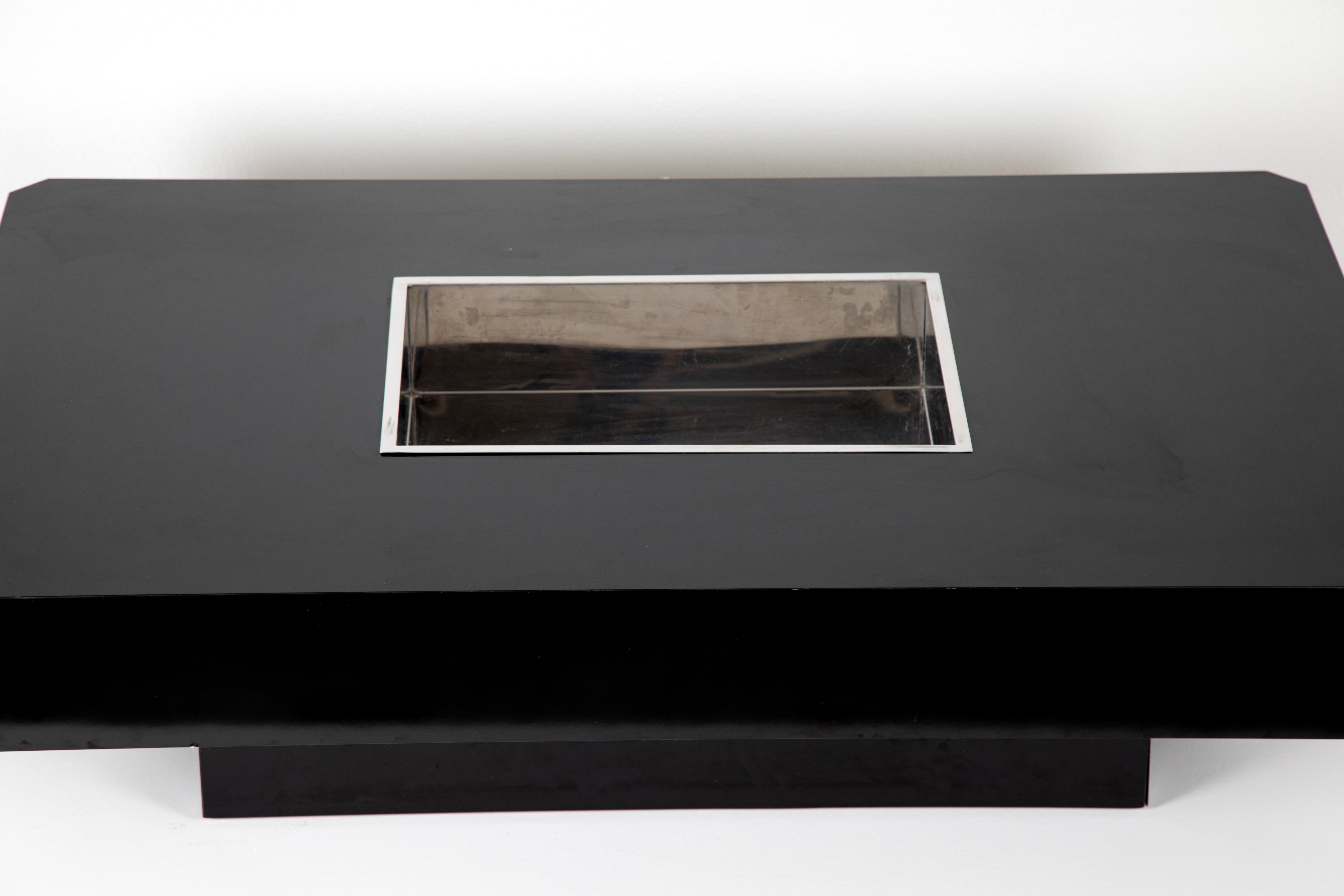 Willy Rizzo Alveo Black Coffee Table