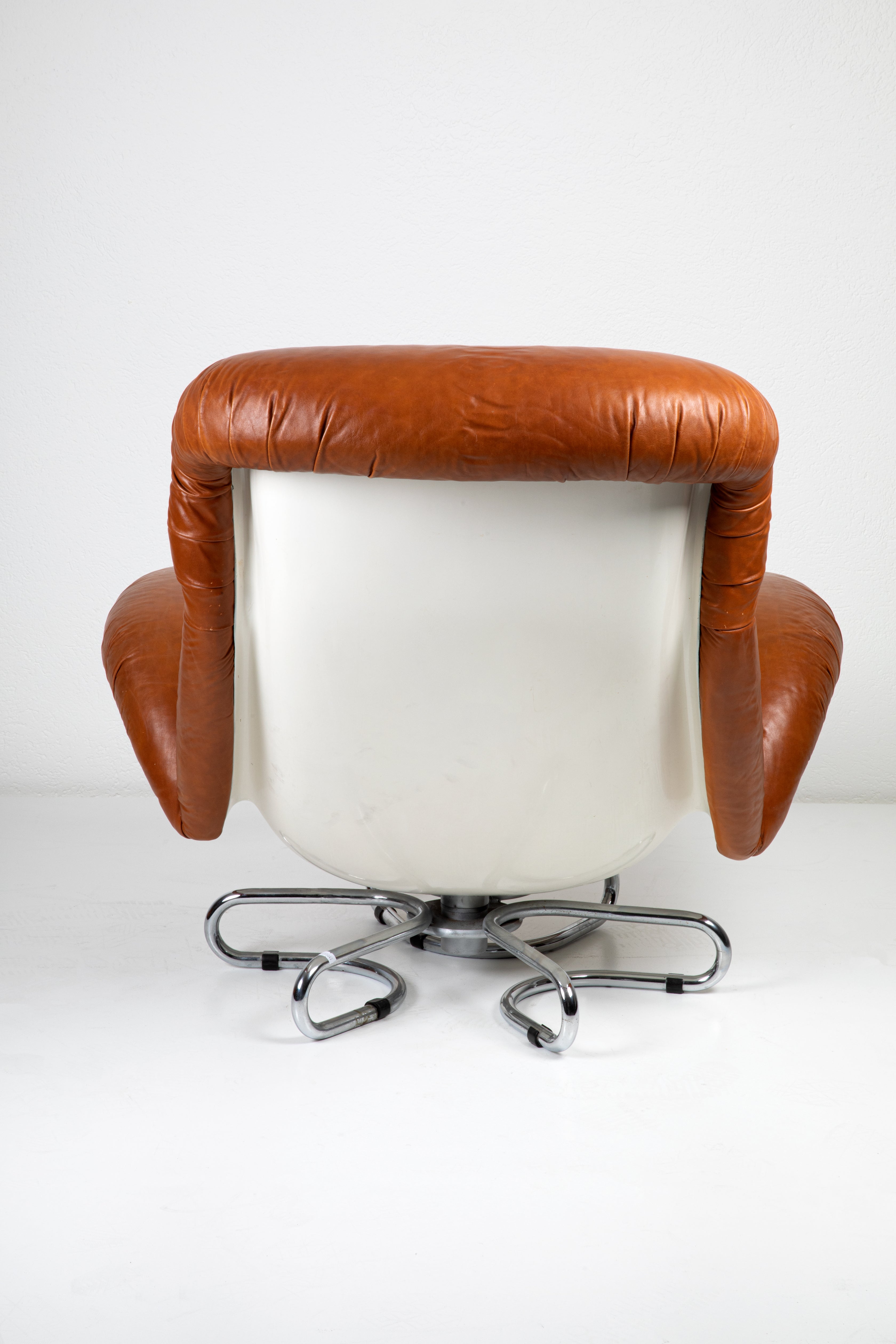 Pair of Leather Armchairs by Bruno Gecchelin for Busnelli, 1961