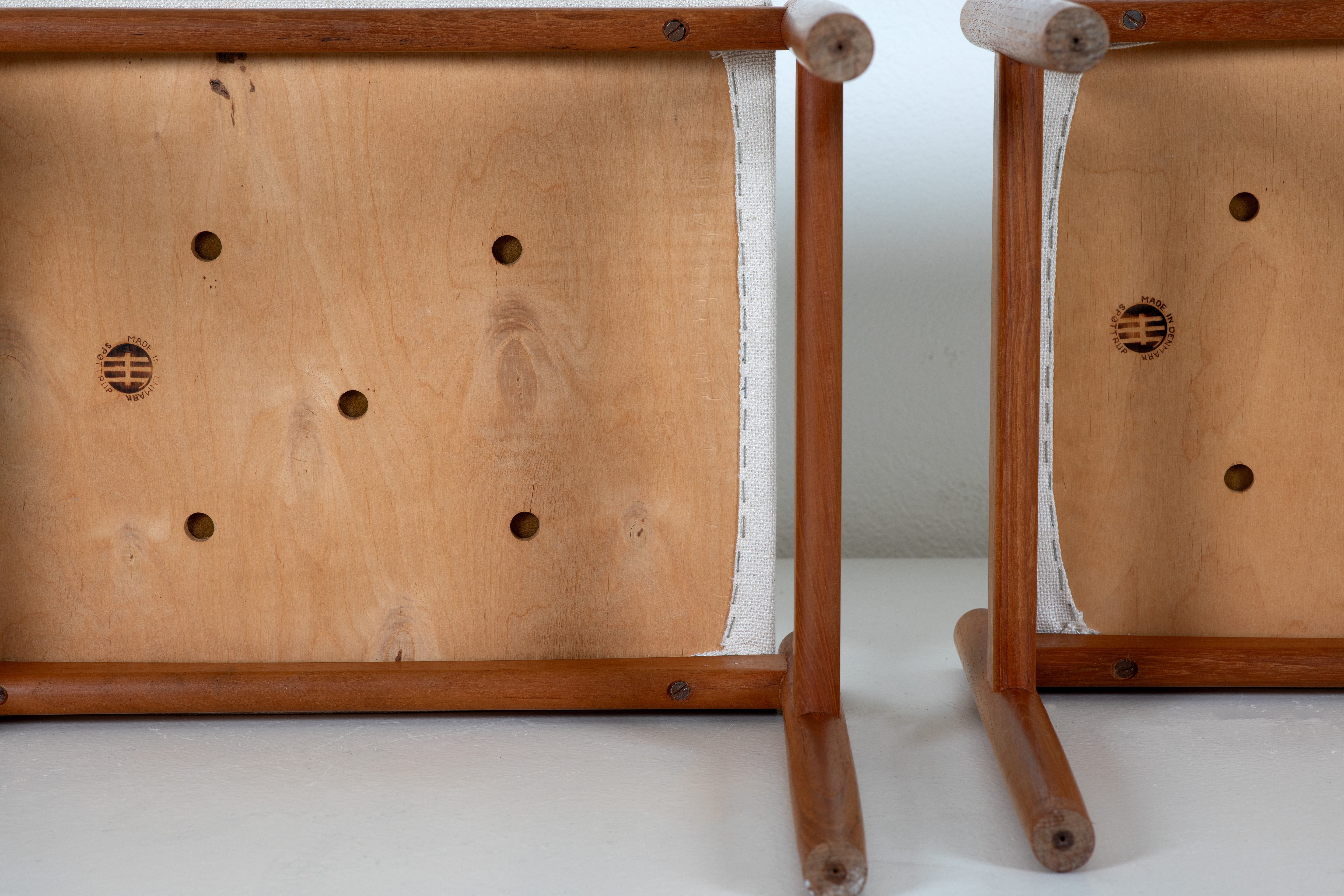 Pair of Danish Stools by Hugo Frandsen, 1960s
