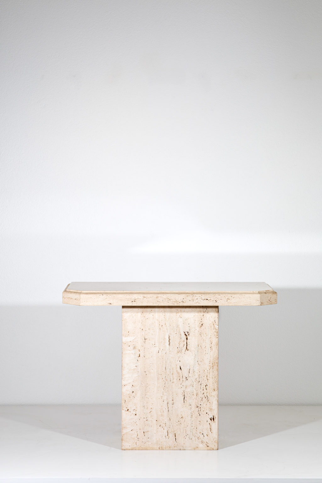 1970s Travertine Hall Table